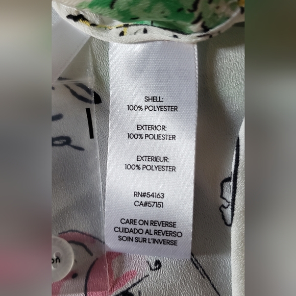 Karl Lagerfeld White Graphic Shirt Jacket - Picture 8 of 8